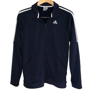 ADIDAS- BOYS BLUE LIGHT WEIGHT TRACK ZIP-UP JACKET SIZE YOUTH X-LARGE (18/20)